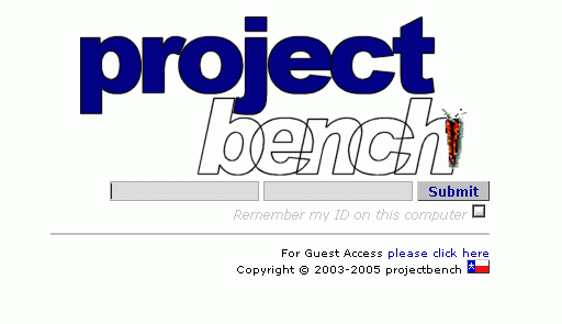 Login screen